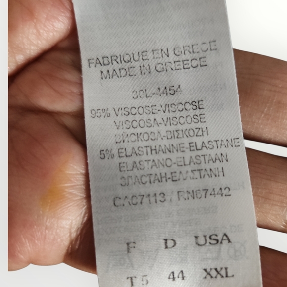 Julie Guerlande Womans Medium Black Plain Viscose Long Sleeve Shirt With Sequins - Picture 4 of 7